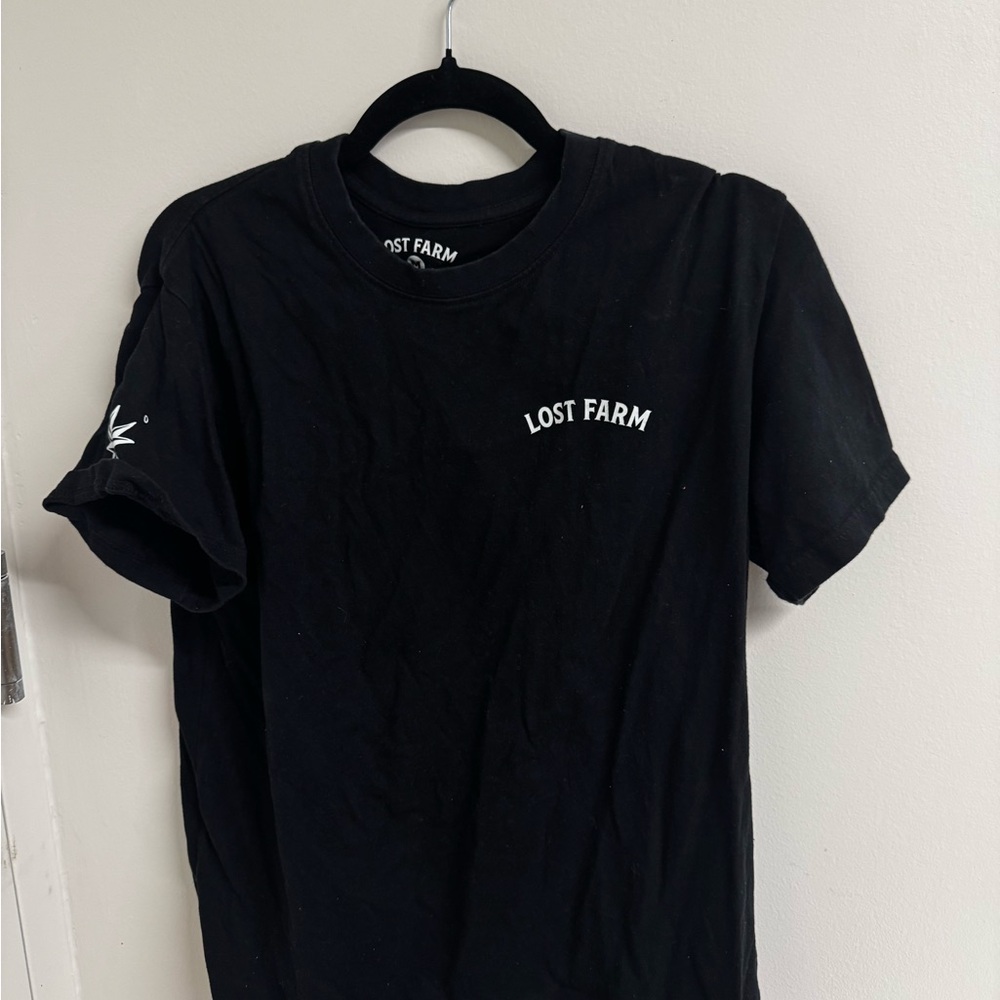 Lost Farm Men's Black Logo T‑Shirt